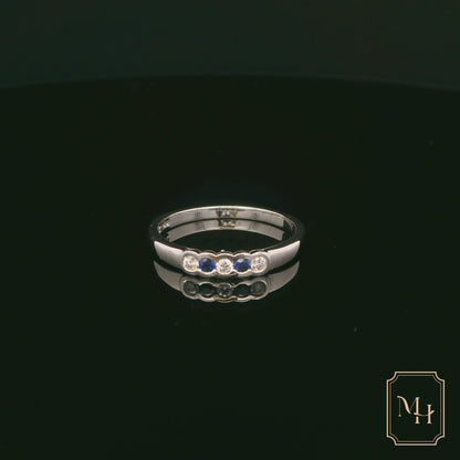 Four-Stone Sapphire & Diamond Ring