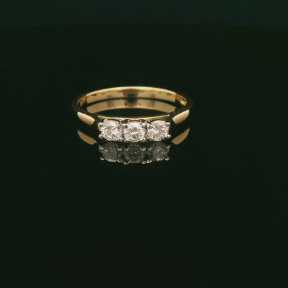 Diamond Three-Stone Gold Ring