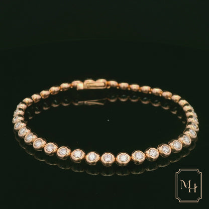 Diamond & Gold Tennis Bracelet
