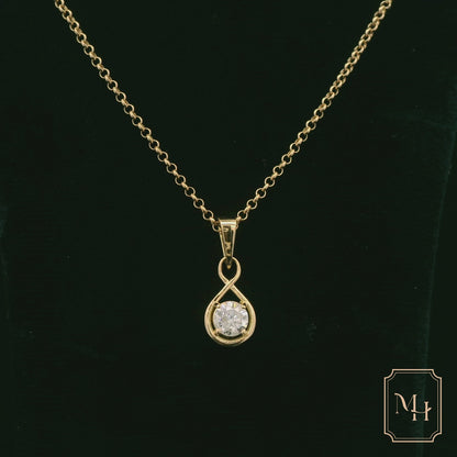 Gold & Diamond Infinity Pendant