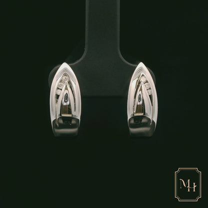 Ark-Shaped Diamond Earrings