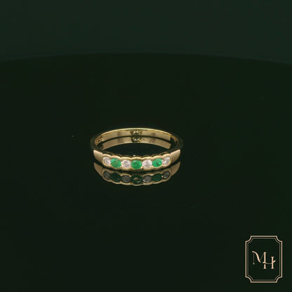Emerald & Diamond Gold Ring