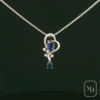Elegant Sapphire Pendant Necklace