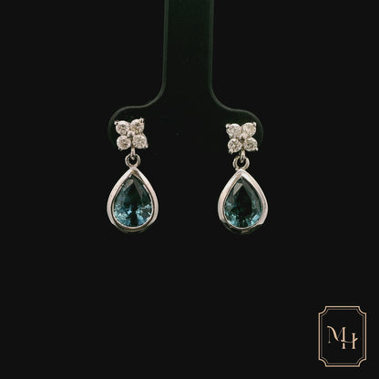 Sapphire Pear-Drop Earrings