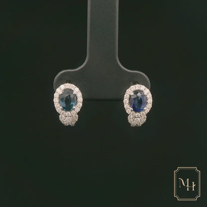 Midnight Sapphire & Diamond Earrings