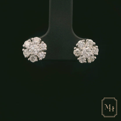 Snowflake-Studded Diamond Earrings