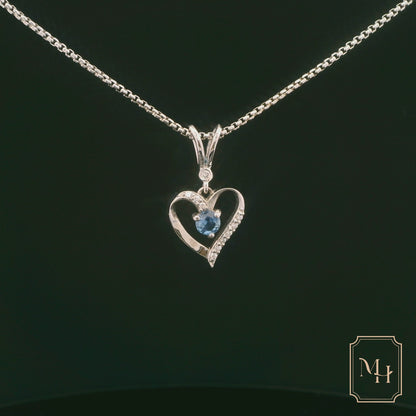 Sapphire Heart-Shaped Pendant
