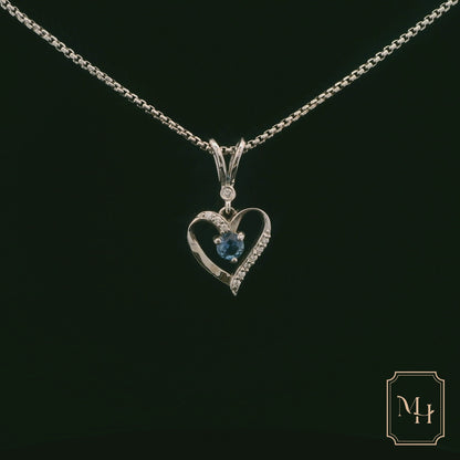 Sapphire Heart-Shaped Pendant