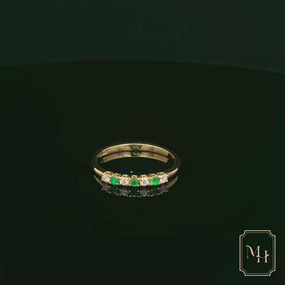 Emerald & Diamond Gold Ring