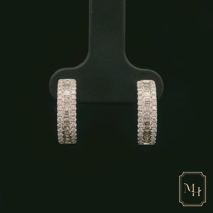 Elegant Diamond Hoop Earrings