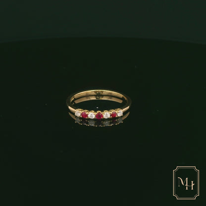 Ruby & Diamond Eternity Ring