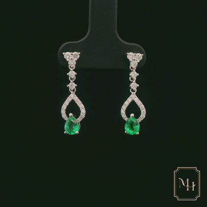 Emerald Pear-drop Earrings