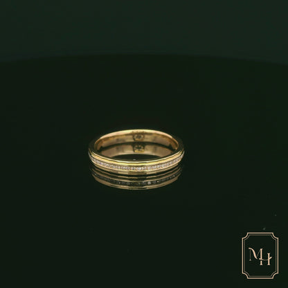 Channel-Set Diamond Gold Ring