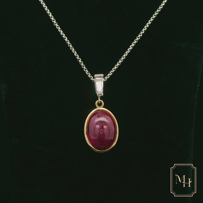 Elegant Ruby Pendant Necklace