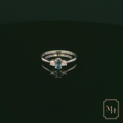 Sapphire & Diamond Trilogy Ring
