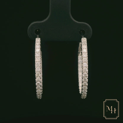 Diamond Hoop Earrings