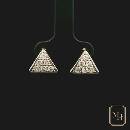 Diamond Pyramid Earrings