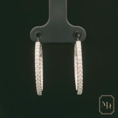Diamond Hoop Earrings