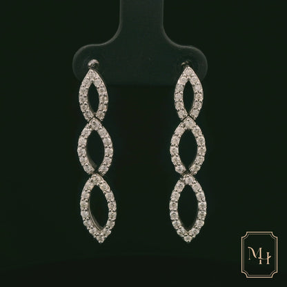 Diamond Marquise-Drop Earrings