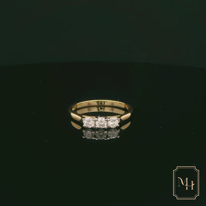 Diamond Three-Stone Gold Ring