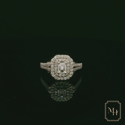 Double-Halo Diamond Ring