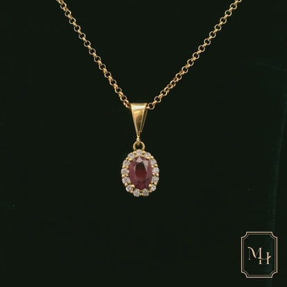 Ruby Halo Pendant