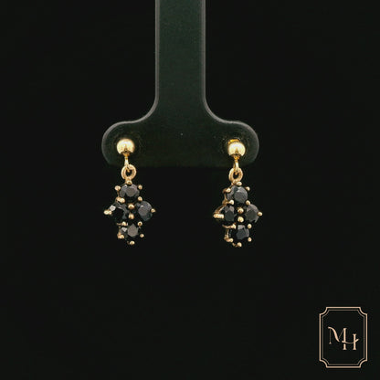 Four-Stone Sapphire Cluster Earrings