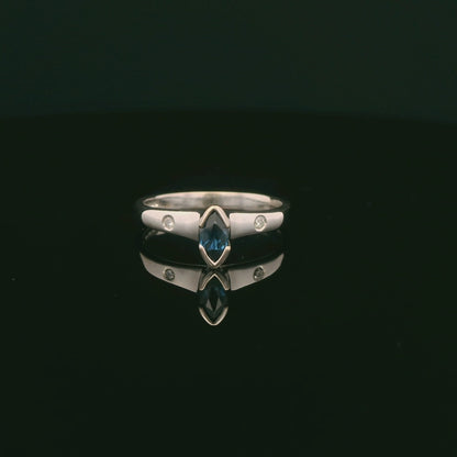 Embedded Sapphire Ring