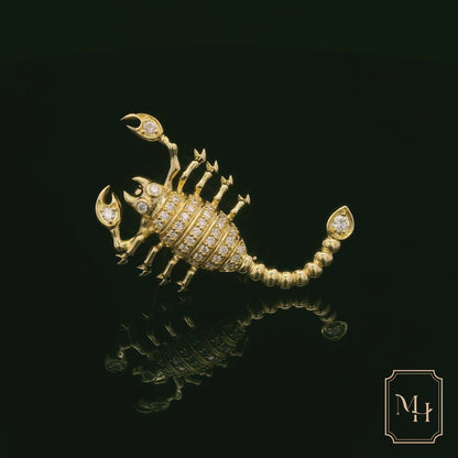Golden Scorpion Brooch