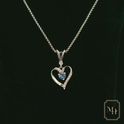 Sapphire Heart-Shaped Pendant