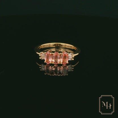 Three-Stone Sapphire & Diamond Ring