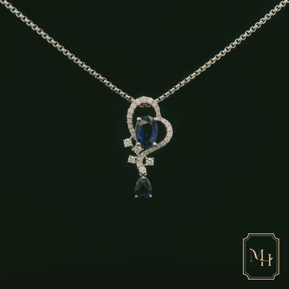 Elegant Sapphire Pendant Necklace