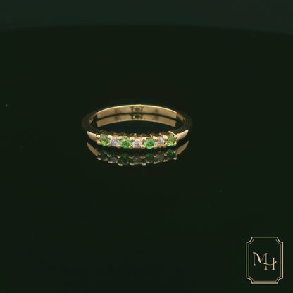 Tourmaline & Diamond Gold Ring