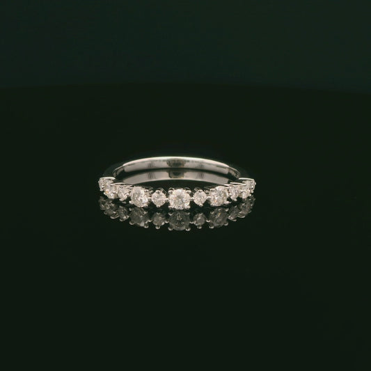 Alternating-Eternity Diamond Ring